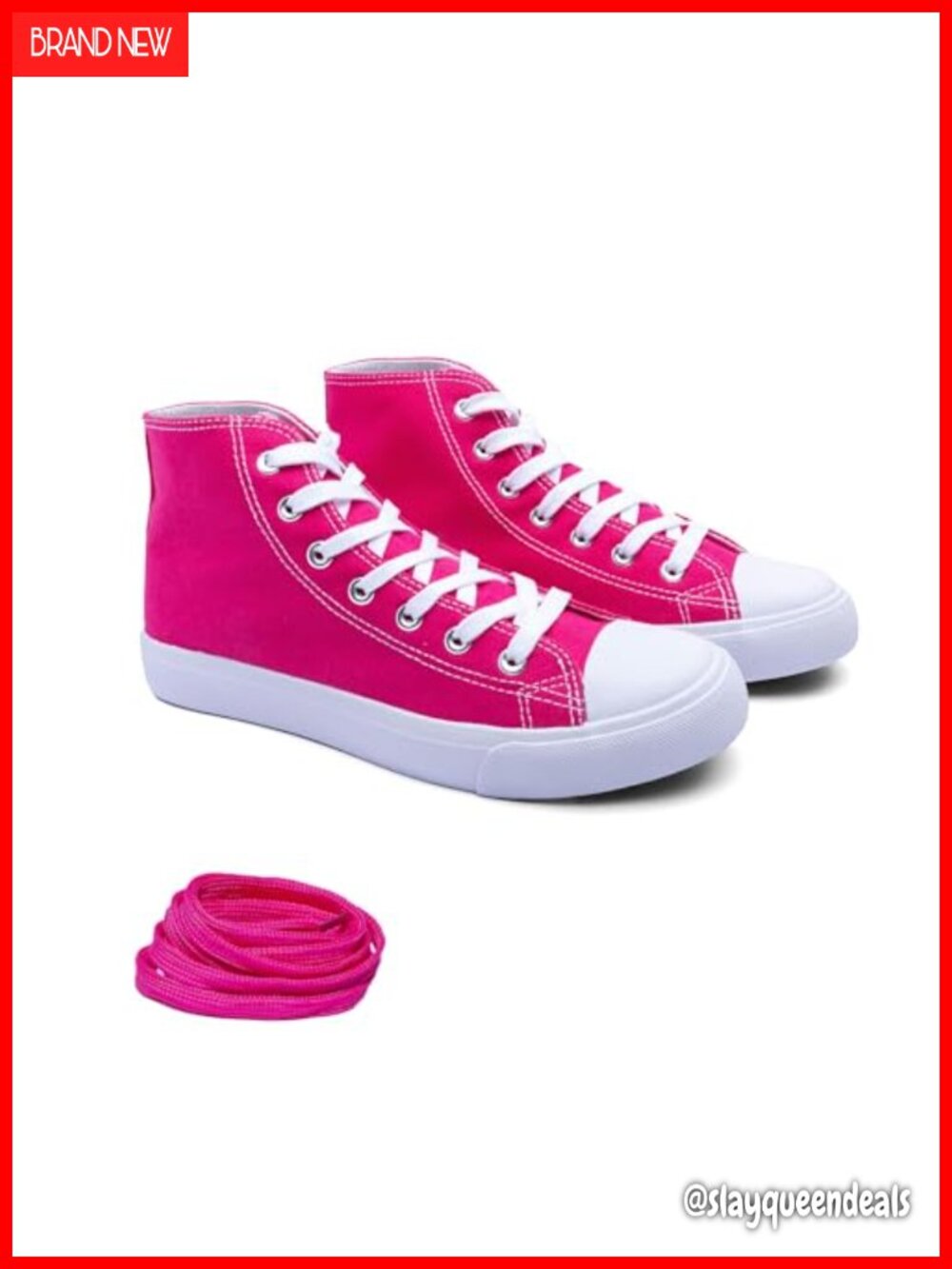 High-Top Canvas Sneakers Lace-Up Non-Slip Rubber Sole Cushioned Women's Casual